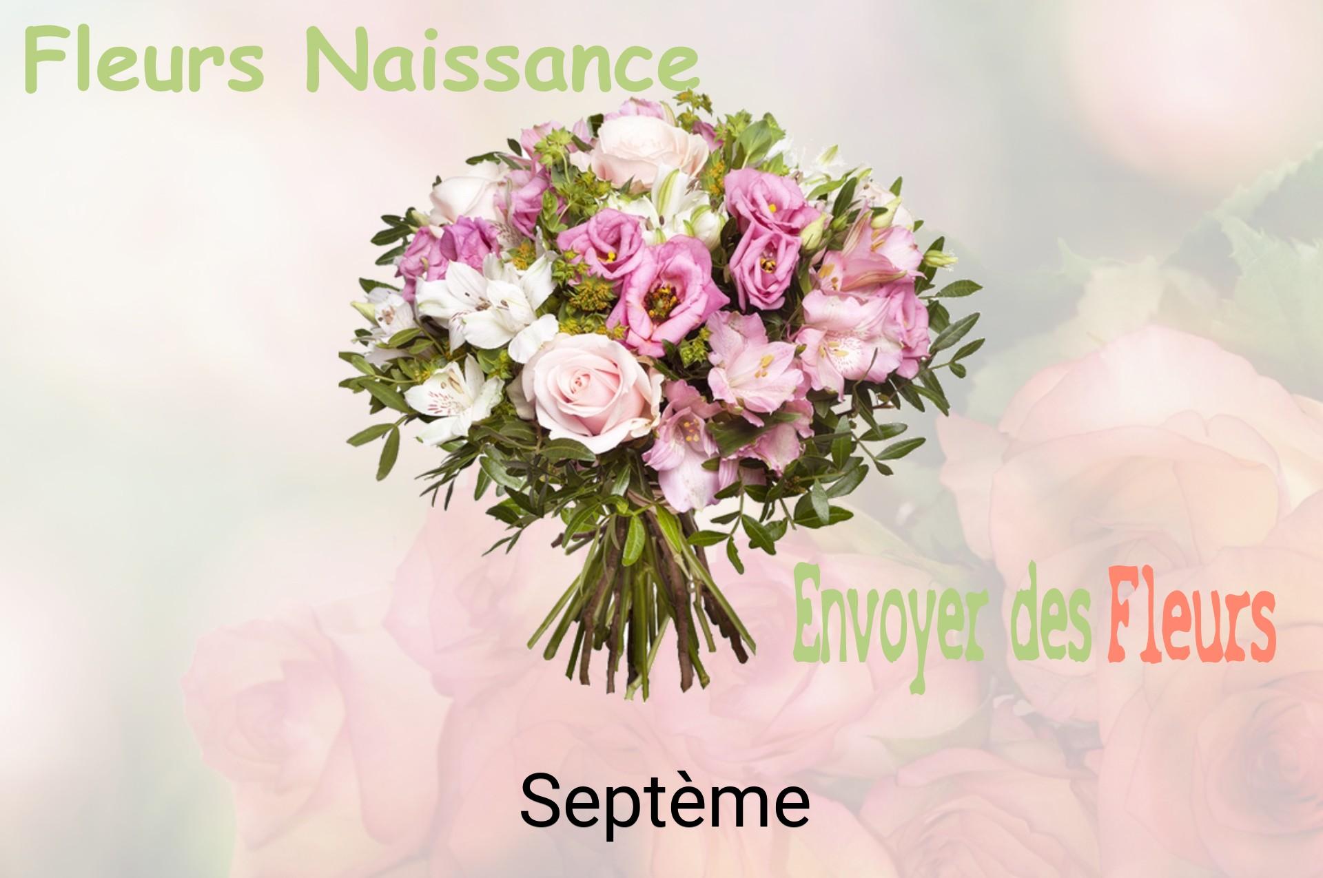 Bouquet de fleurs de naissance livré à Septème